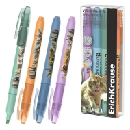 Комплект маркери ErichKrause® Visioline V-15 Big City Cats, различни цветове мастило