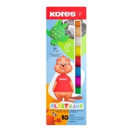 Пластилин KORES 10 цвята x 20 гр.