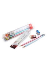 Графитен молив Nataraj Triga 2B 12 броя, острилка, гума и линийка