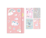 Твърд кеширан тефтер А5, 96л КВАДРАТЧЕТА