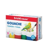 Темперни бои ErichKrause® 6 цвята x 20 ml КЛАСИК, комплект
