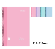 Тетрадкa с твърда корица, 80 листа, МКВ, спирала