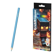 Пластмасови шестоъгълни цветни моливи ErichKrause® Mine Block 12 цвята