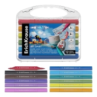 Цветни акрилни маркери ErichKrause® Art Spirit, двувърхи, 12 цвята 