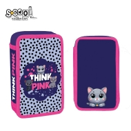Несесер с 2 ципа SCOOL® THINK PINK 29 части