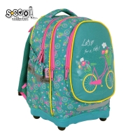 Анатомична раница SCOOL® LET'S GO FOR A RIDE с твърдо дъно, 24L