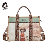 оляма дамска чанта Janet Western Odyssey J-175 с широка брандирана презрамка.