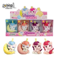 Гума за молив  SCOOL® UNICORN, 4 дизайна,блистер