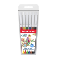 Флумастери ErichKrause® Washable 6 цвята (в PVC опаковка 6 бр.)