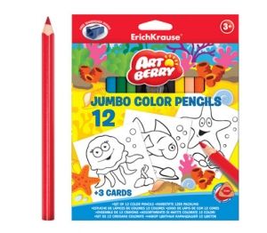 Цветни моливи JUMBO+ 3 картинки за оцветяване