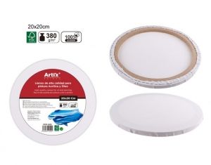 Платно за рисуване MP Artix с рамка, кръгло, 380 g/m², 20х20 см.