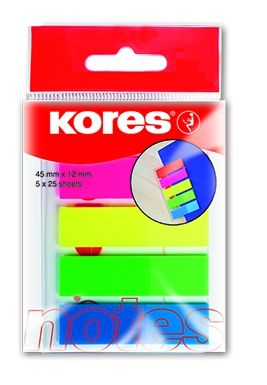 Индекси Kores - 5 цвята микс