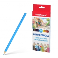 Цветни моливи ErichKrause®  шестоъгълни,12 цвята