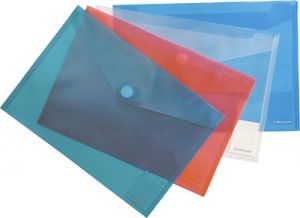 Папка Envelope с копче Велкро прозрачна 