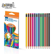 Цветни моливи с ГУМА 12 цвята