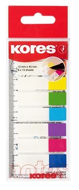 Индекси Kores PVC - 8 цвята, прозрачни