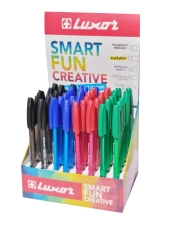 Химикалка LUXOR InkGlide ICY, 1 mm, 4 цвята микс