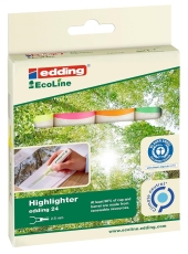 Маркер edding® EcoLine highlighter, 4 бр. комплект